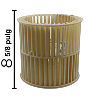 Turbina Evaporador Largo 8 5/8 Ancho 9 1/4 Flecha 9/16 CW derecha- 10425200002 Turbina Evaporador Largo 8 5/8 Ancho 9 1/4 Flecha 9/16 CW derecha- 10425200002