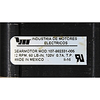 Motorreductor Mcmillan, 120V, 20 Lb-Pie, 28 Watts, - 107-982331-005 Motorreductor Mcmillan, 120V, 20 Lb-Pie, 28 Watts, - 107-982331-005