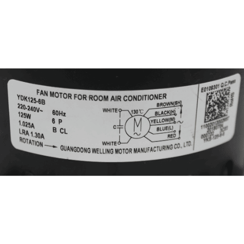 Motor Condensador 3 Ton 220V, Modelo: Ydk125-6B - 11002012002957