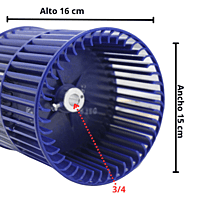 Turbina para Minisplit YORK - 121M00103000165 Turbina para Minisplit YORK - 121M00103000165