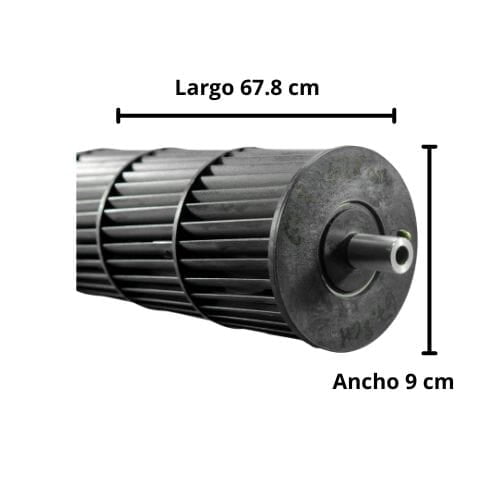 Turbina Para Minisplit Mirage Largo 67.7 cm Ancho 9 cm Opresor Externo Turbina Para Minisplit Mirage Largo 67.7 cm Ancho 9 cm Opresor Externo