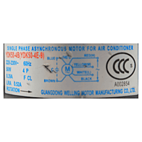 Motor Evaporador Para Mini Split Carrier, Ydk50-4B(Ydk50-4E-9), 220/230V,60Hz,50W,P,0.39A - 202400430113 Motor Evaporador Para Mini Split Carrier, Ydk50-4B(Ydk50-4E-9), 220/230V,60Hz,50W,P,0.39A - 202400430113