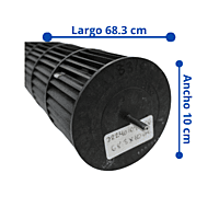 Turbina Para Minisplit Largo 68.3 cm Ancho 10 cm Opresor Externo - 222401090006 Turbina Para Minisplit Largo 68.3 cm Ancho 10 cm Opresor Externo - 222401090006