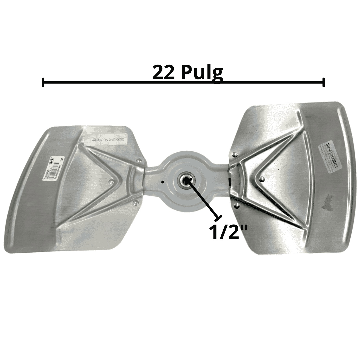 Aspa Aluminio, Central York, 2 Hojas, Flecha 1/2, Diametro 22 Pulg, Grados 20, Rotacion Cw - 32634097000