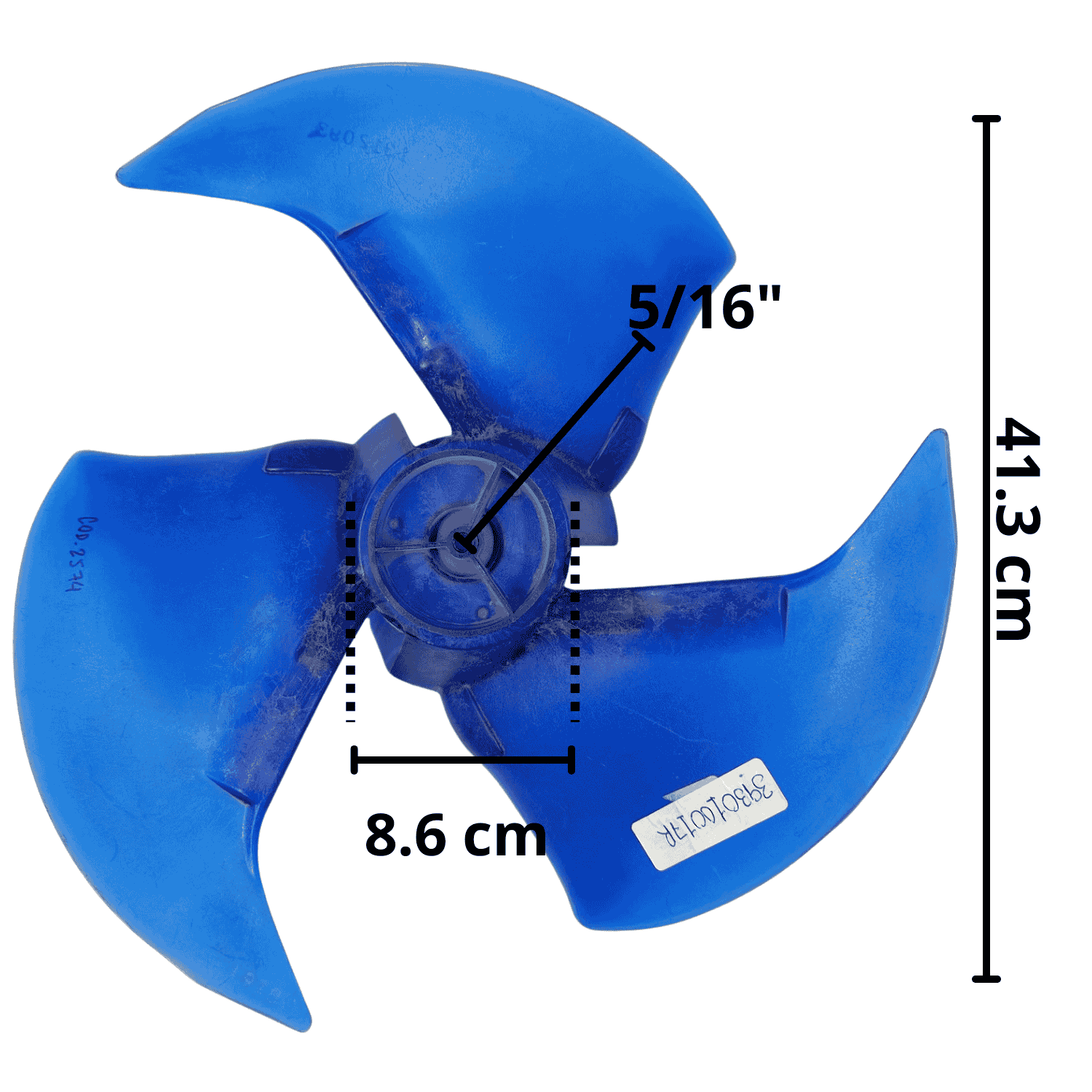 Aspa Para Minisplit Condensador 2 Ton Largo 41.3 Cm Ancho Aro 8.6 Cm Flecha 5/16 Hojas 3 -393010017R