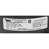 Motor Condensador Cerrado 460 1/3 Hp 460 ,1075 Rpm- 648-410/41 Motor Condensador Cerrado 460 1/3 Hp 460 ,1075 Rpm- 648-410/41