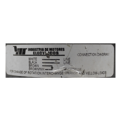 Motor Condensador Cerrado, 3/4 HP, 460V, 60Hz, 2.15A, 1PH, 1075 RPM, 2.15 Ampers, Reversible, Capacitor 12.5 Mf 370VAC, Baleros - 648-410/62 Motor Condensador Cerrado, 3/4 HP, 460V, 60Hz, 2.15A, 1PH, 1075 RPM, 2.15 Ampers, Reversible, Capacitor 12.5 Mf 370VAC, Baleros - 648-410/62