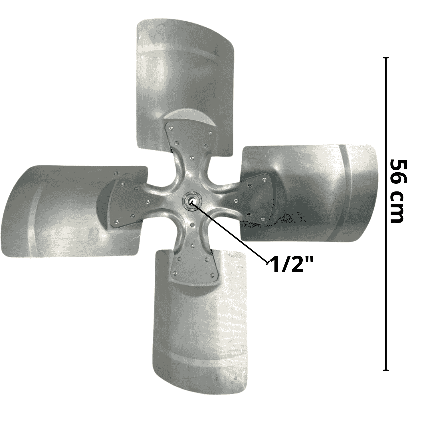 Aspa Metalica, motor DANFOSS 22, Largo 56 cm Flecha 1/2 4HOJAS - 7002002