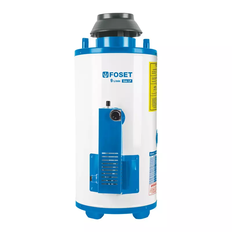 Calentador de Paso, 9L, encendido elect, gas natural, 2 serv - Foset/CALE-9PA-N - 47924