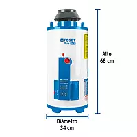Calentador de Paso, 9L, encendido elect, gas LP, 2 servicios - Foset/CALE-9PA - 47922 Calentador de Paso, 9L, encendido elect, gas LP, 2 servicios - Foset/CALE-9PA - 47922