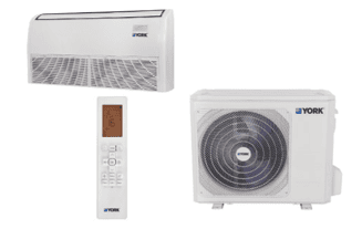 Set-Minisplit Piso Techo York Standar, 5 Ton, 11 Seer, Frio / Calor, R-410, SETYFGE60BZTM-MSR1