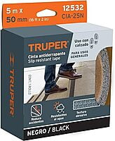 Cinta adhesiva antiderrapante en rollo, 50 mm, negra - CAD-RN / 12532 Cinta adhesiva antiderrapante en rollo, 50 mm, negra - CAD-RN / 12532
