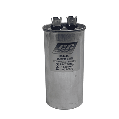 CAPACITOR TRABAJO 45MFD/370- 440V ALUMINIO REDONDO