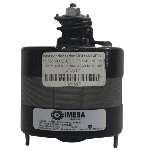 Motor Condensador,MOD:483-4F-C/17(8213615032), 4 POLOS,1/40 Hp, Fase 1, 127V, 60Hz, 0.88A, 1550 RPM - 483-4F-C/17 Motor Condensador,MOD:483-4F-C/17(8213615032), 4 POLOS,1/40 Hp, Fase 1, 127V, 60Hz, 0.88A, 1550 RPM - 483-4F-C/17