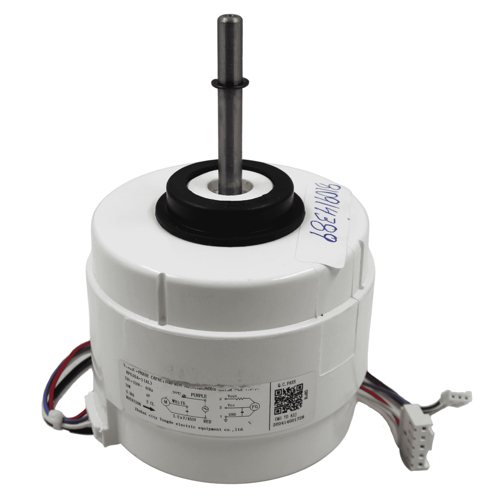 Motor Evaporador Para Minisplit Mirage 2 Ton 220V, Modelo: RPG35A-1(AL)