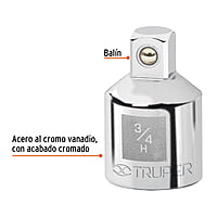 Adaptador para matraca de cuadro 3/4' a cuadro 1/2' - A-5453 / 13424 Adaptador para matraca de cuadro 3/4' a cuadro 1/2' - A-5453 / 13424