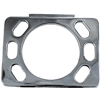 Portavaso cepillero, metálico, cromo, BASIC - 49610 - A-907 - Caja con 4 Pieza – Master 24