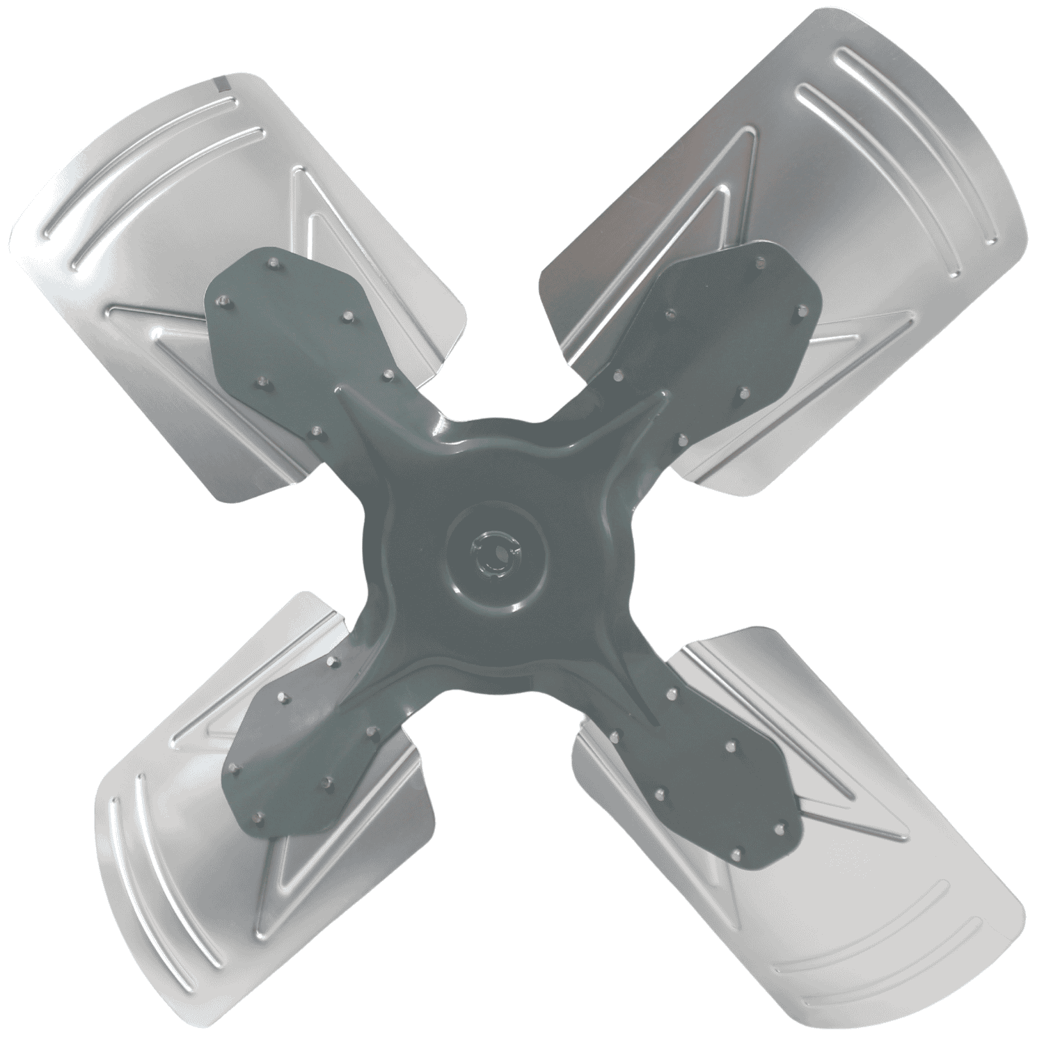 Aspa Aluminio 26", 04 Hojas, Centro 1/2 - A264H12