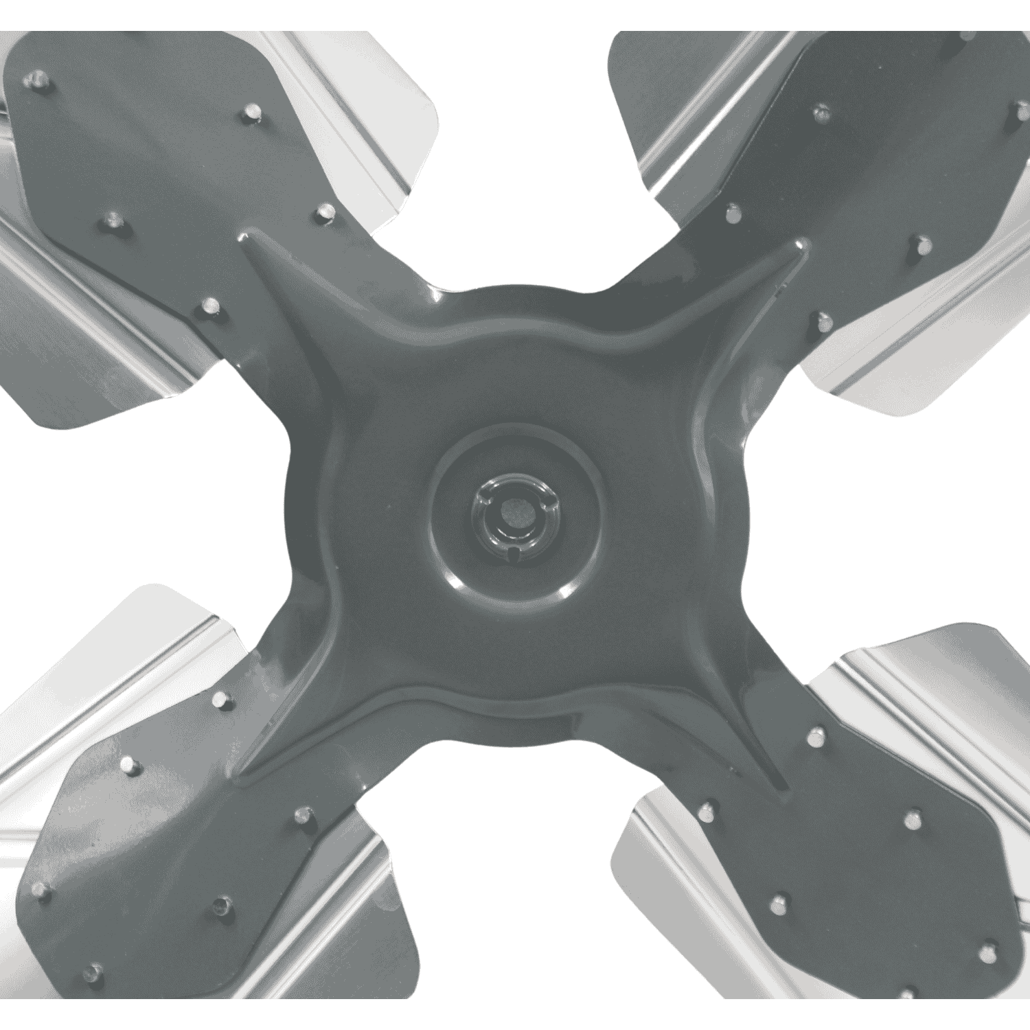 Aspa Aluminio 26", 04 Hojas, Centro 1/2 - A264H12