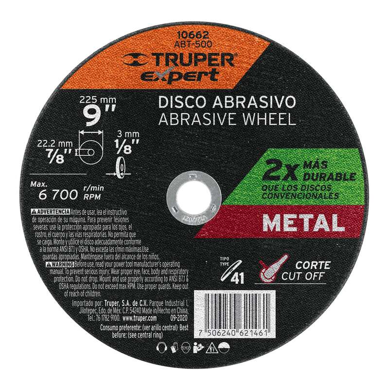 disco-para-corte-de-metal-tipo-41-diámetro-9-abt-500-10662 disco-para-corte-de-metal-tipo-41-diámetro-9-abt-500-10662