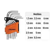 Juego 13 llaves allen mm punta hexagonal con organizador - ALL-13M / 15542 Juego 13 llaves allen mm punta hexagonal con organizador - ALL-13M / 15542