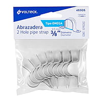 Bolsa con 10 abrazaderas 3/8' tipo omega para tubo, Volteck - AO-3/8 / 46926 Bolsa con 10 abrazaderas 3/8' tipo omega para tubo, Volteck - AO-3/8 / 46926