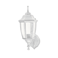 Arbotante tipo farol tradicional soportado p/exterior blanco - 47288 - ARB-100S - Caja con 1 Pieza – Master 8