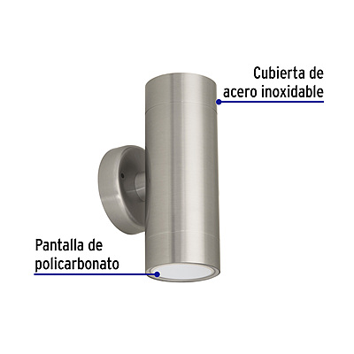 Arbotante satín de LED 10 W de acento 2 spots luz cálida - 48009 - ARB-201L - Caja con 1 Pieza – Master 20