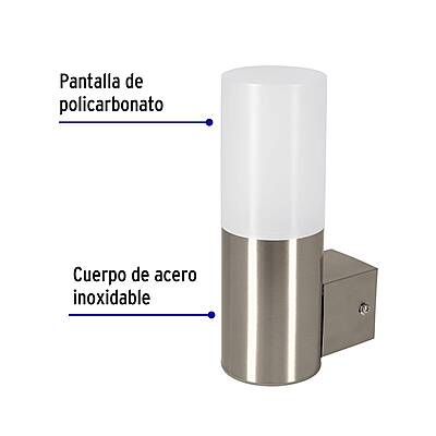 Arbotante decorativo de LED 5 W 1 spot luz cálida, Volteck - 46128 - ARB-210L - Caja con 1 Pieza – Master 12