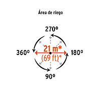 Aspersor metálico una vía, estaca de 11' - ASP-11 / 10318