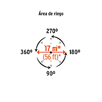 Aspersor plástico dos vías, estaca de 11' - ASP-P11X / 10339