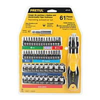 Juego desarmador de matraca, puntas/dados, 61 piezas, Pretul - AUTO-61 / 22976 Juego desarmador de matraca, puntas/dados, 61 piezas, Pretul - AUTO-61 / 22976