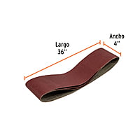 Caja con 3 bandas de lija 4' x 36' grano 120 para PUL 4x6 - B120-PUL-4X6 / 16172 Caja con 3 bandas de lija 4' x 36' grano 120 para PUL 4x6 - B120-PUL-4X6 / 16172