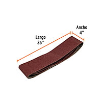 Caja con 3 bandas de lija 4' x 36' grano 40 para PUL 4x6 - B40-PUL-4X6 / 16167 Caja con 3 bandas de lija 4' x 36' grano 40 para PUL 4x6 - B40-PUL-4X6 / 16167