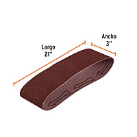 Banda de lija para madera 3x21' grano 80 - BALI-380M / 15799 Banda de lija para madera 3x21' grano 80 - BALI-380M / 15799