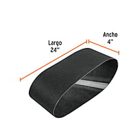 Banda de lija para vidrio 4 X 24' grano 400 - BALI-4400V / 17909 Banda de lija para vidrio 4 X 24' grano 400 - BALI-4400V / 17909