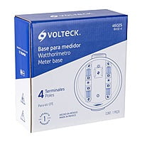 Base para watthorimetro, 4 terminales, Volteck - BASE-4 / 46025 Base para watthorimetro, 4 terminales, Volteck - BASE-4 / 46025