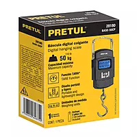 Báscula electrónica colgante, de pilas, 50 kg, Pretul, 28180 - BASE-50CP