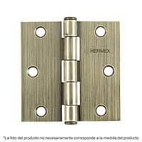 Bisagra cuadrada 2-1/2', acero latonado antiguo, plana - BC-252P / 43250 Bisagra cuadrada 2-1/2', acero latonado antiguo, plana - BC-252P / 43250