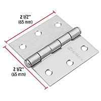 Bisagra cuadrada 2-1/2', acero cromo mate, plana - BC-253P / 43260 Bisagra cuadrada 2-1/2', acero cromo mate, plana - BC-253P / 43260