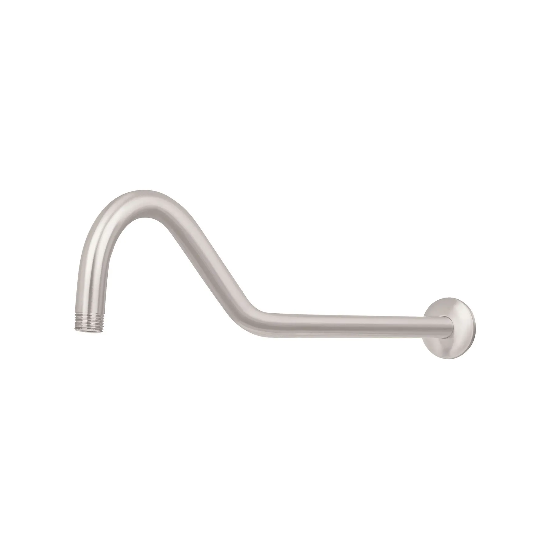 Brazo y chapetón tipo gancho para regadera, 50 cm, satinado - BCH-720N / 44509