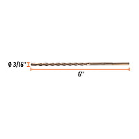 Broca para concreto, 3/16 x 6' - BCT-3/16X6 / 11258 Broca para concreto, 3/16 x 6' - BCT-3/16X6 / 11258