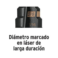 Broca escalonada óxido negro 12 escalones 3/16' a 7/8? - BES-12 / 12125 Broca escalonada óxido negro 12 escalones 3/16' a 7/8? - BES-12 / 12125