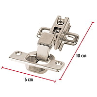Bolsa c/2 bisagras bidimensionales de 110°,cobertura interna - BIDI-110I / 43159 Bolsa c/2 bisagras bidimensionales de 110°,cobertura interna - BIDI-110I / 43159