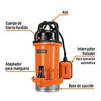Bomba sumergible de hierro fundido para agua limpia 1 HP - BOS-1LH / 100171 Bomba sumergible de hierro fundido para agua limpia 1 HP - BOS-1LH / 100171
