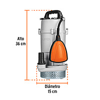 Bomba sumergible metálica para agua limpia uso rudo 3/4 HP - BOS-3/4LPX / 15002