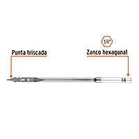 Broca plana de manita, 1/4' , Truper - BPT-1/4 / 11360 Broca plana de manita, 1/4' , Truper - BPT-1/4 / 11360