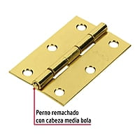 Bolsa con 2 bisagras rectangulares 2-1/2', acero latonado - BR-251B / 43208 Bolsa con 2 bisagras rectangulares 2-1/2', acero latonado - BR-251B / 43208