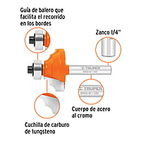 Broca para router, moldura clásica, 1-1/8' con balero - BROU-M1-1/8X / 11486 Broca para router, moldura clásica, 1-1/8' con balero - BROU-M1-1/8X / 11486