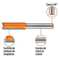 Broca para router, recta 2 filos, 5/16' - BROU-R2-5/16 / 11454 Broca para router, recta 2 filos, 5/16' - BROU-R2-5/16 / 11454